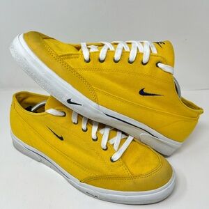 Vintage 1996 NikeCanvas Shoes Mens Size 12 Yellow White Sneakerhead Rare 90s